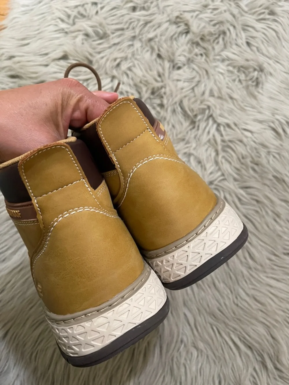 Skechers Men's Tan Waterproof Leather Lace-Up Ankle Boots